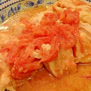 電子レンジで★トマト味噌チキン